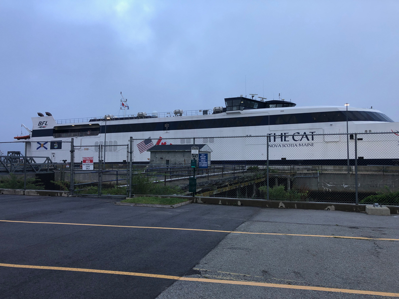 Life-changing year, the CAT Ferry, Yarmouth, Nova Scotia ferry terminal. 